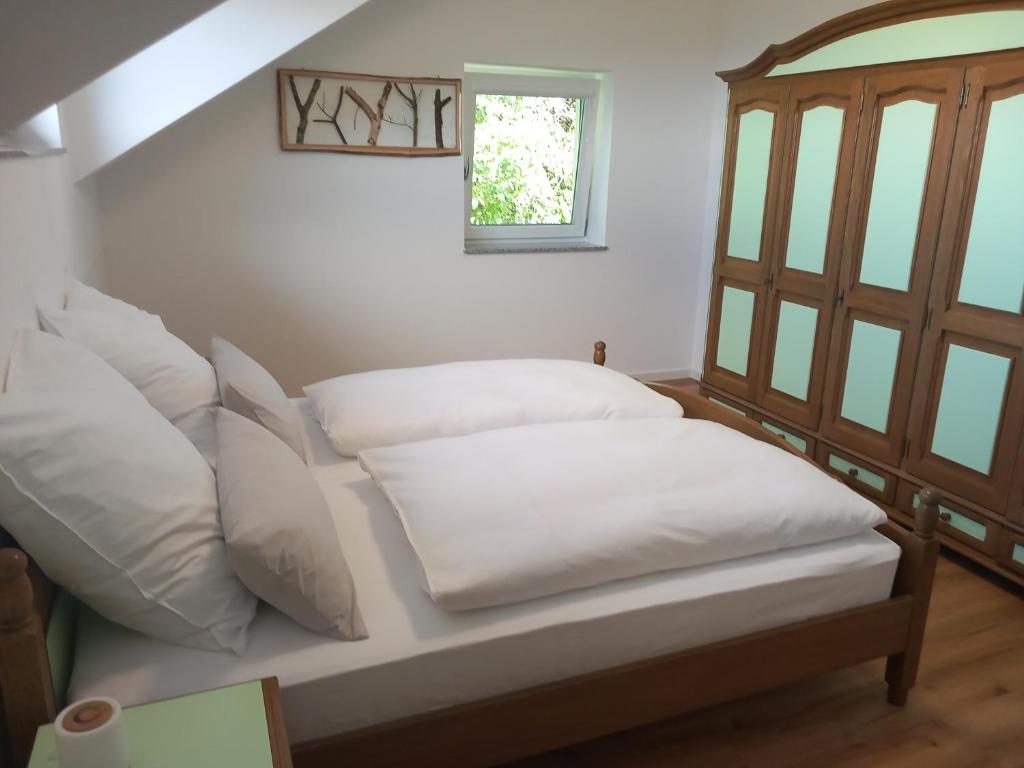 Postel nebo postele na pokoji v ubytování Haus Panorama