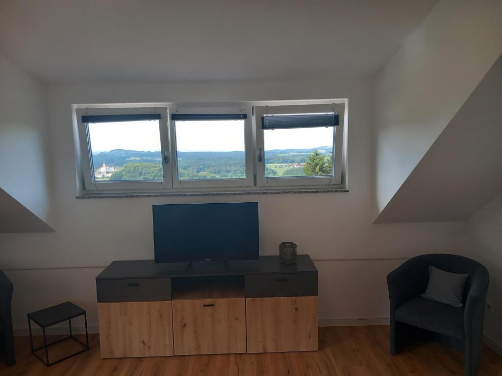TV a/nebo společenská místnost v ubytování Haus Panorama