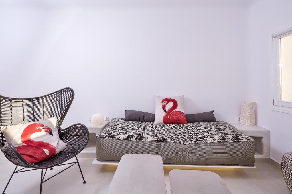 Un lugar para sentarse en Art Hotel Santorini