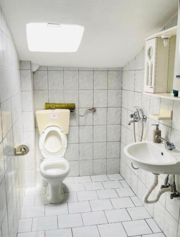 Koupelna v ubytování Aktaion Hotel