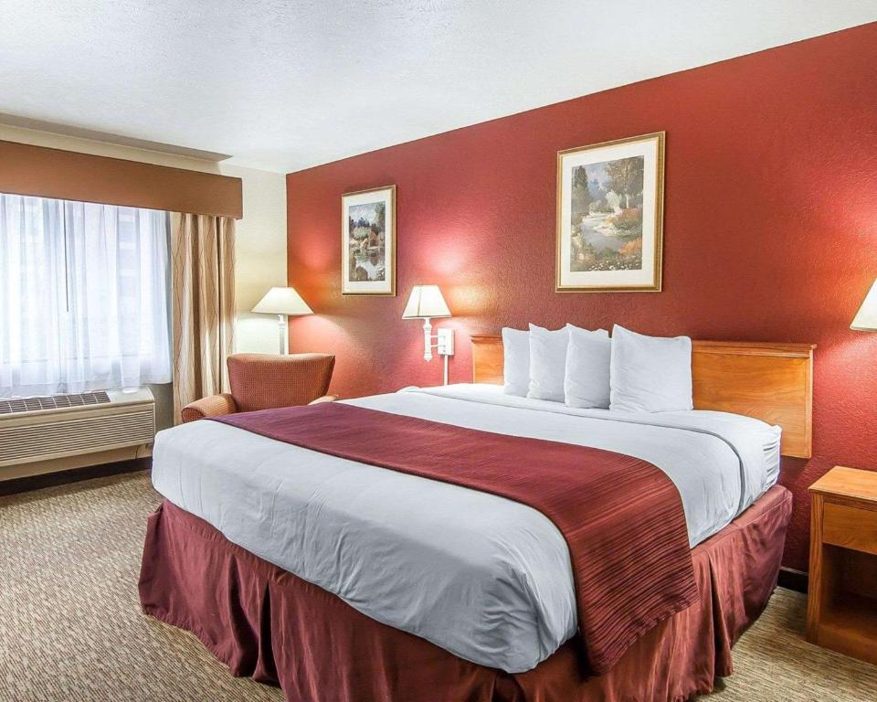 Postel nebo postele na pokoji v ubytování Quality Inn Downtown Convention Center
