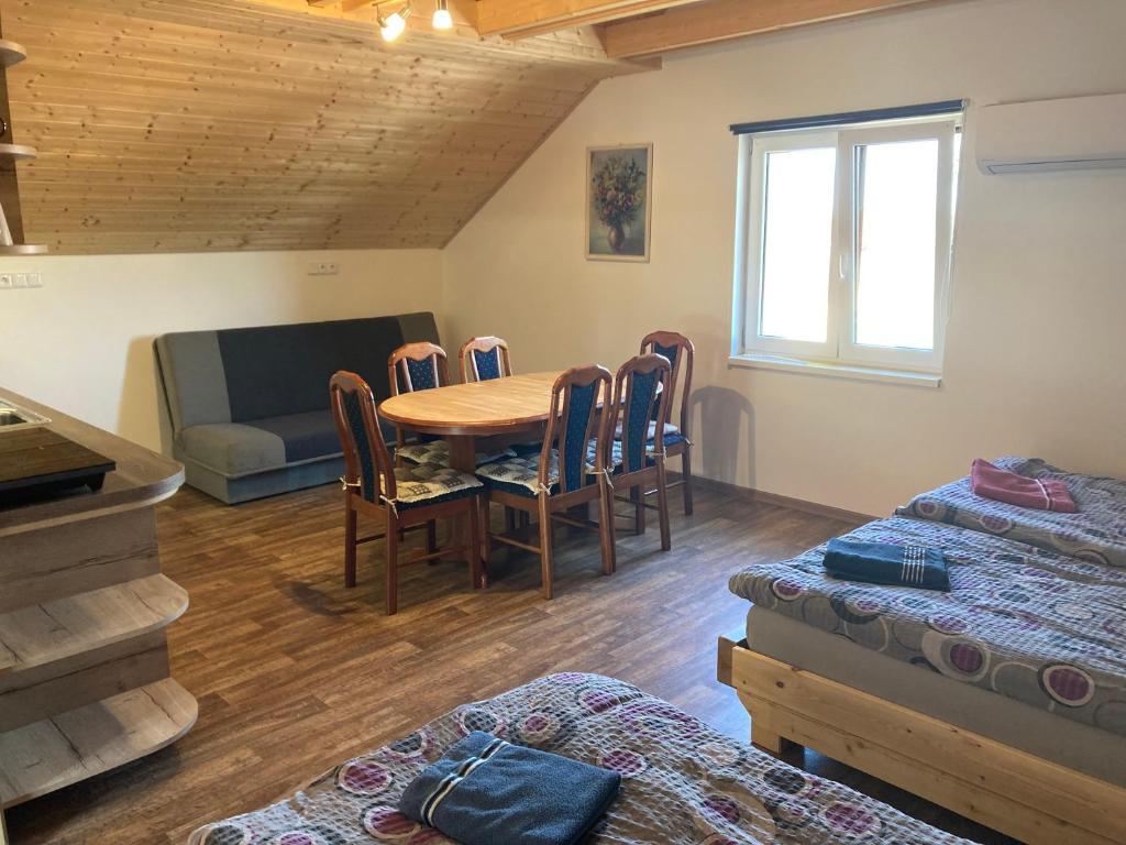 TV a/nebo společenská místnost v ubytování Vinný apartmán Pouzdřany