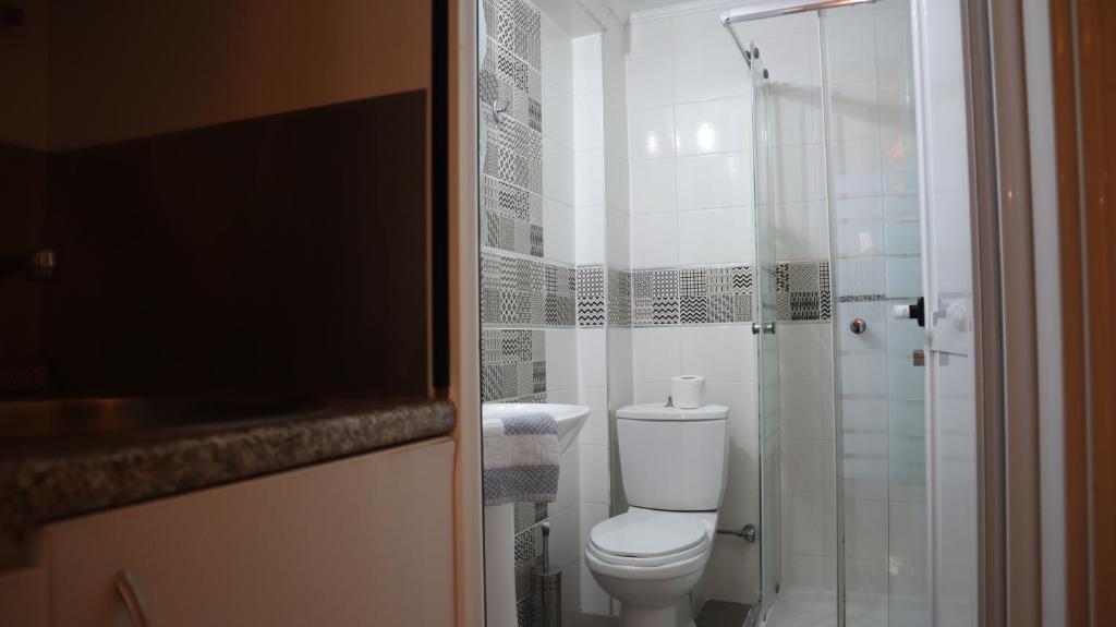 Koupelna v ubytování Hotel Viky