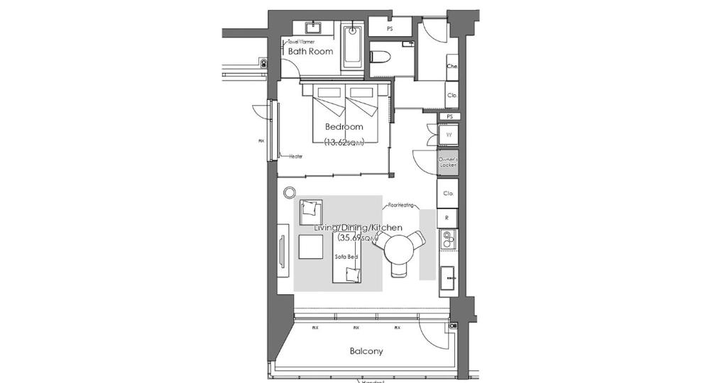 Půdorys ubytování HOTEL LA VIGNE HAKUBA by Onko Chishin