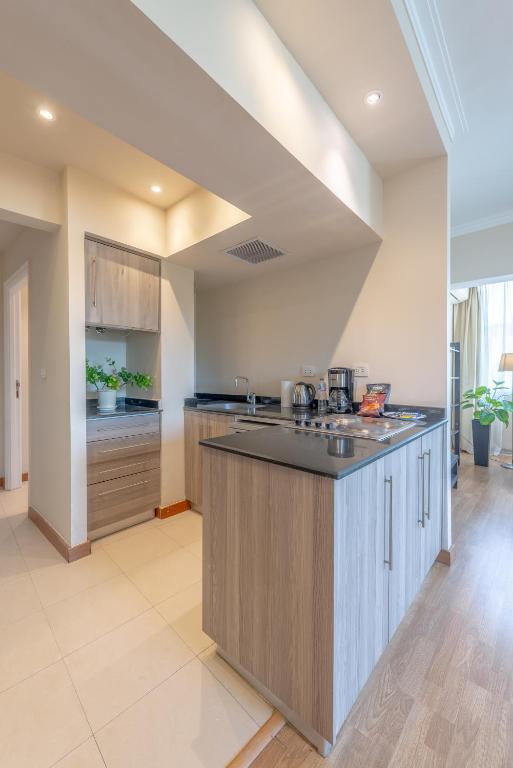 Kuchyň nebo kuchyňský kout v ubytování Maadi Stylish modern apartment 7