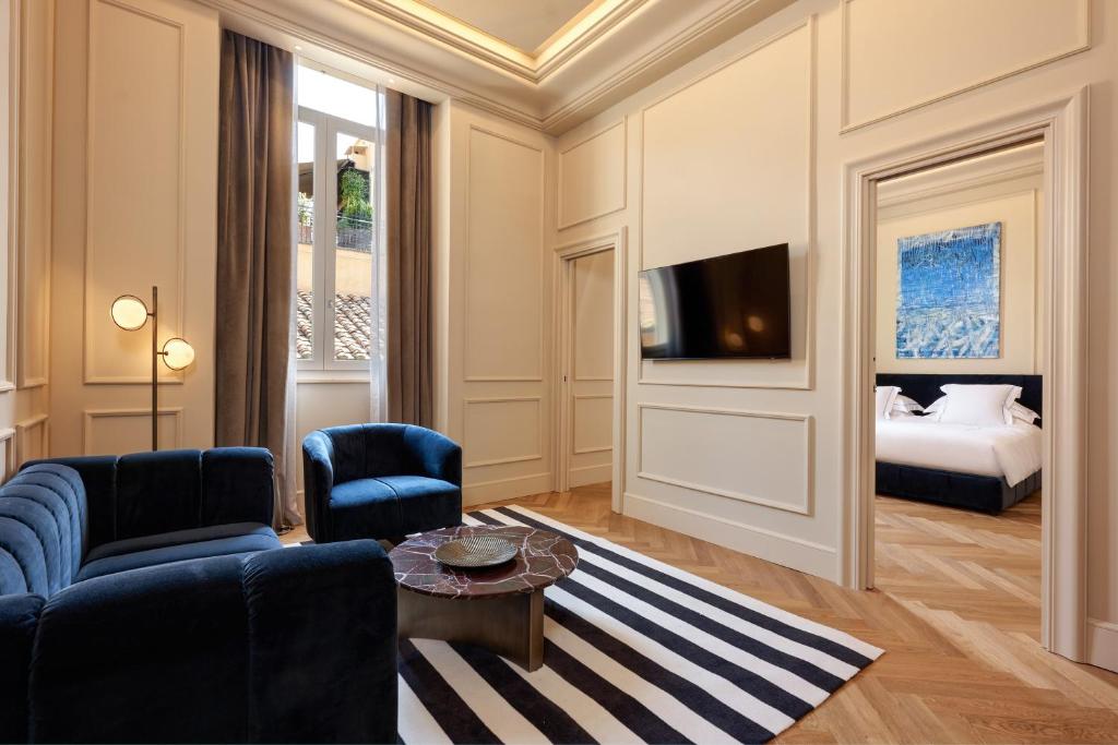 TV a/nebo společenská místnost v ubytování The First Arte - Preferred Hotels & Resorts