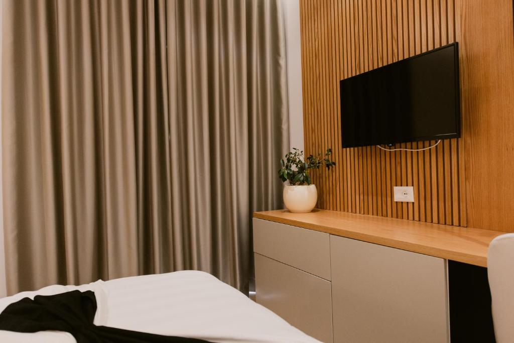 TV a/nebo společenská místnost v ubytování Hotel Olsi