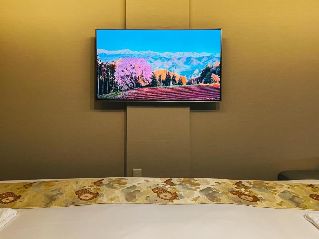 TV a/nebo společenská místnost v ubytování Miru Kyoto Nishiki