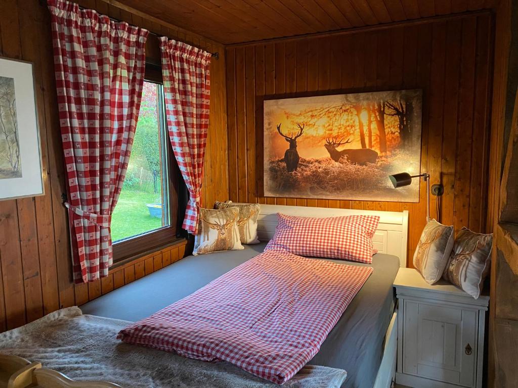Postel nebo postele na pokoji v ubytování Vedders Berghütte