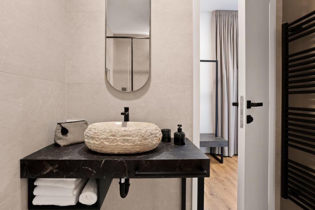 Koupelna v ubytování Hotel Harmonija SPA & FREE PARKING