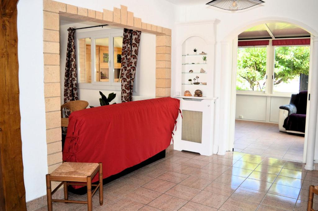 Posezení v ubytování Le Caprice de la mer - maison avec véranda, jardin