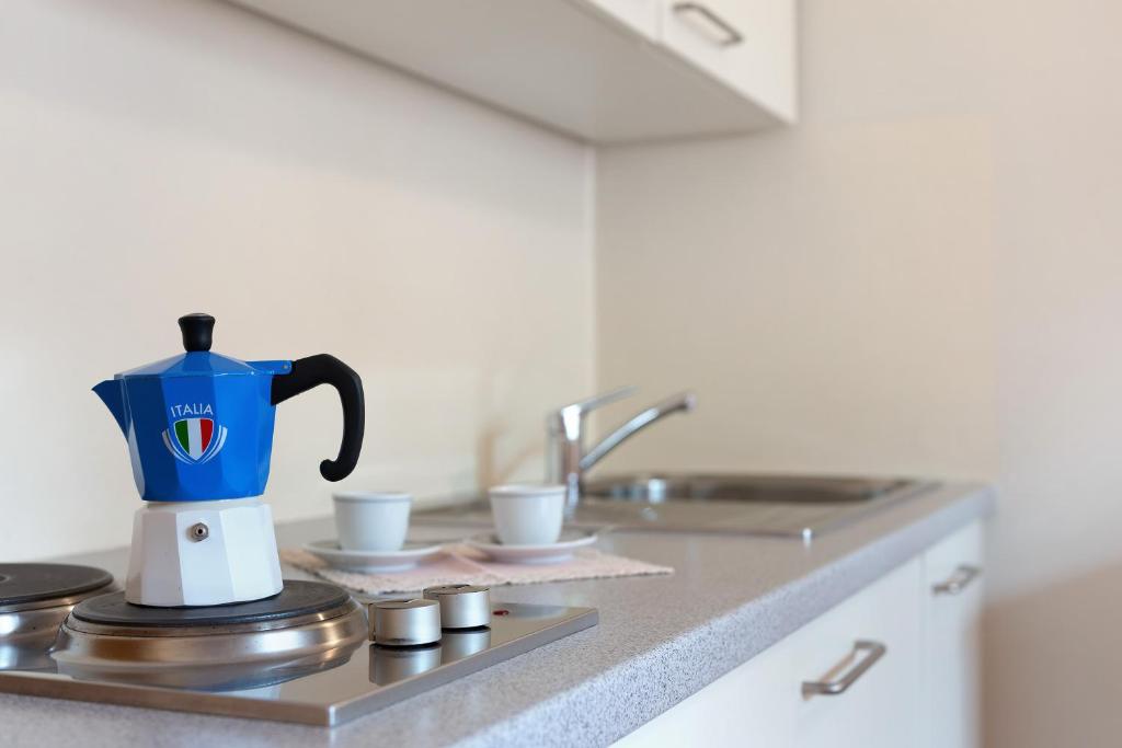 Kuchyň nebo kuchyňský kout v ubytování Friedheim Appartments