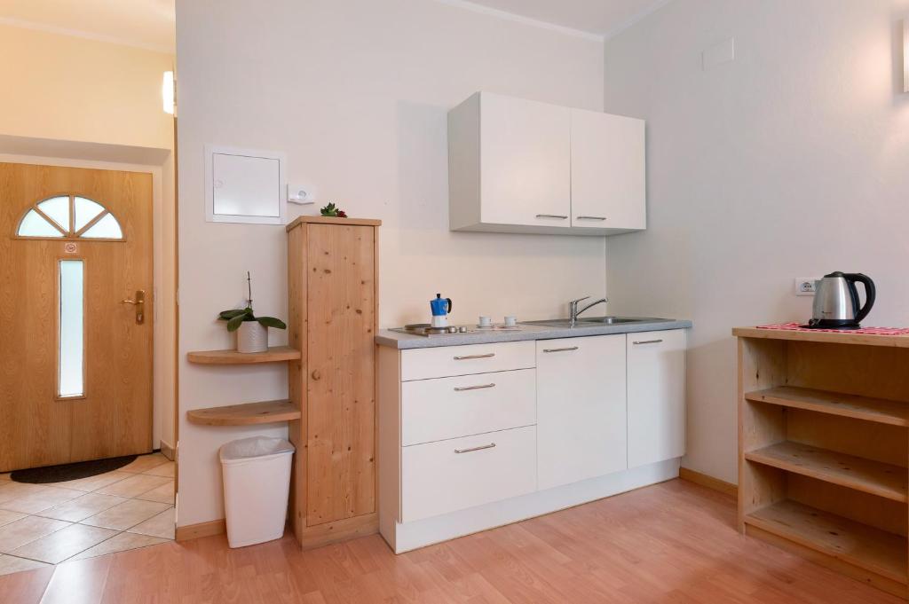 Kuchyň nebo kuchyňský kout v ubytování Friedheim Appartments