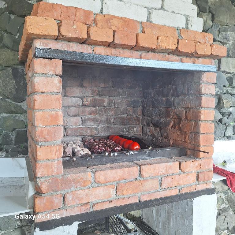 Gril dostupný pro hosty v penzionu
