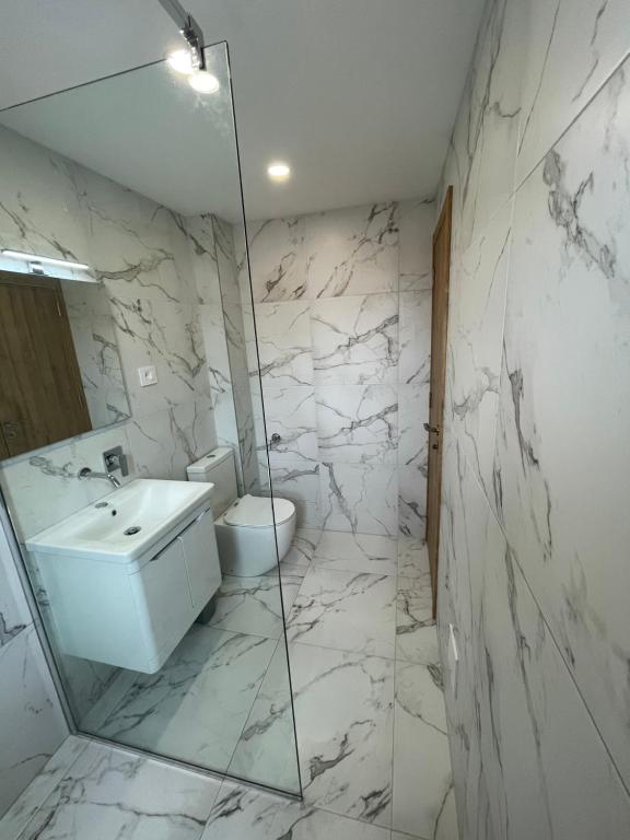Koupelna v ubytování Ancora Hotel