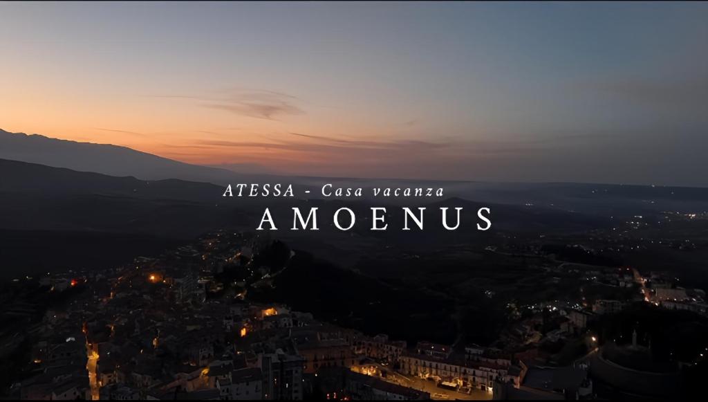 a view of a city with the words astasia cost wonder a morus at Amoenus in Atessa