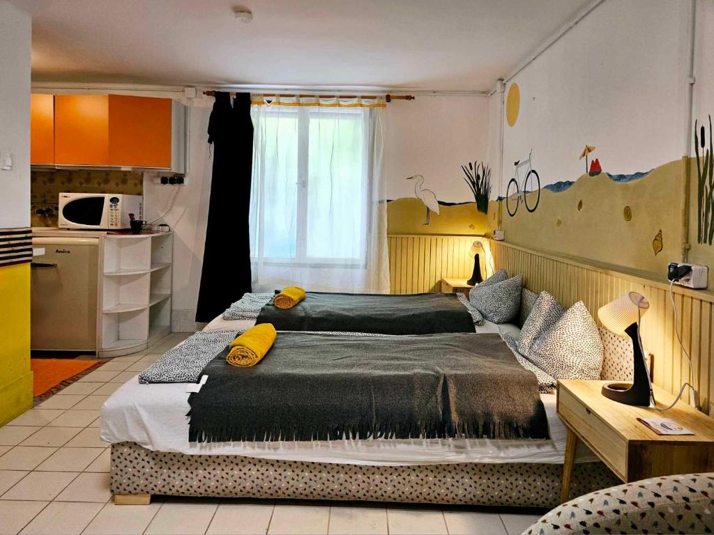 Kuchyňa alebo kuchynka v ubytovaní Apartment for Cyclists RIDE IN Balatonalmádi