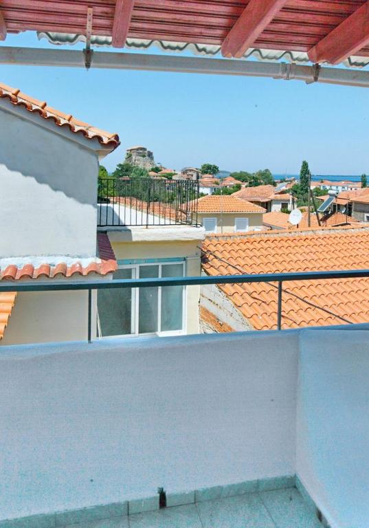 A balcony or terrace at Theofilos Classic Hotel
