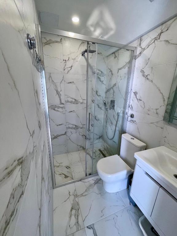 Koupelna v ubytování Ancora Hotel