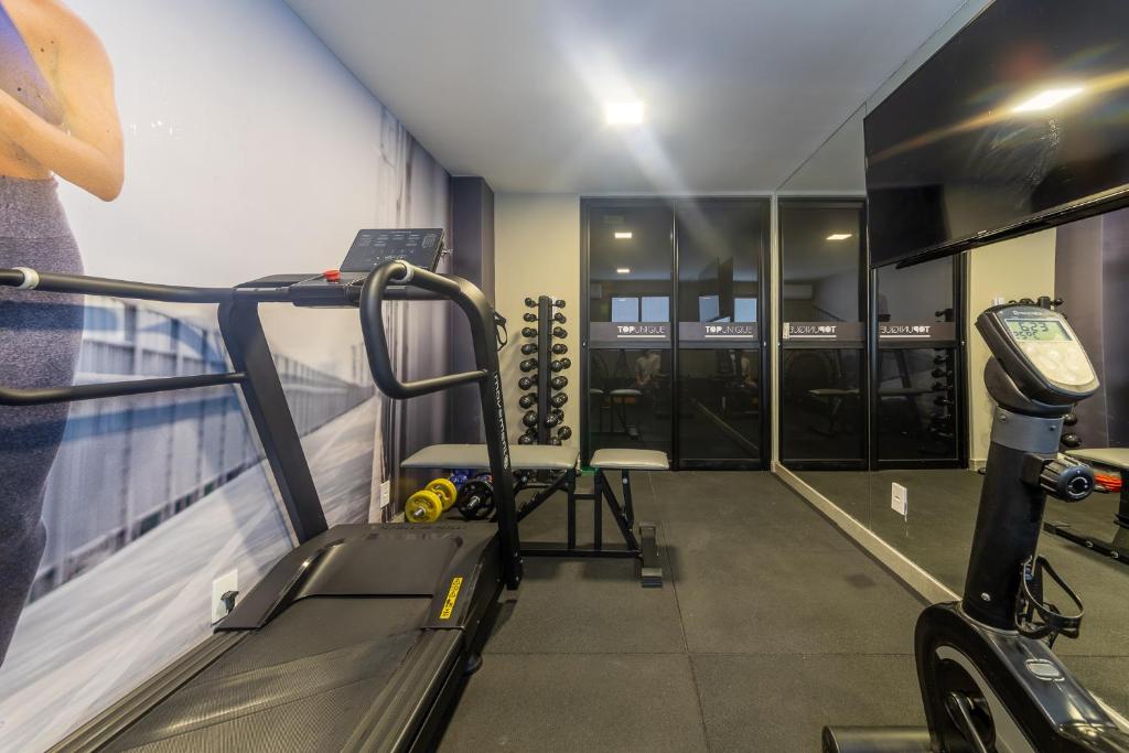 Fitness centrum a/nebo fitness zařízení v ubytování Top Unique Maceió