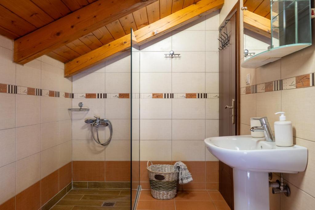 Koupelna v ubytování Villa Zante