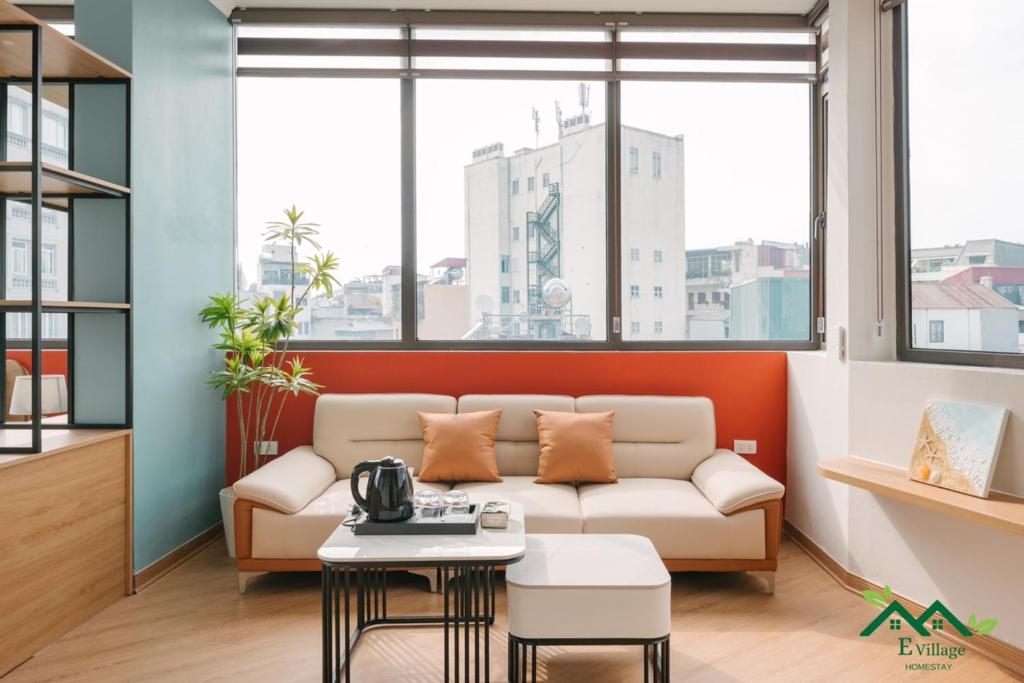 Posezení v ubytování E Village Hotel Hanoi