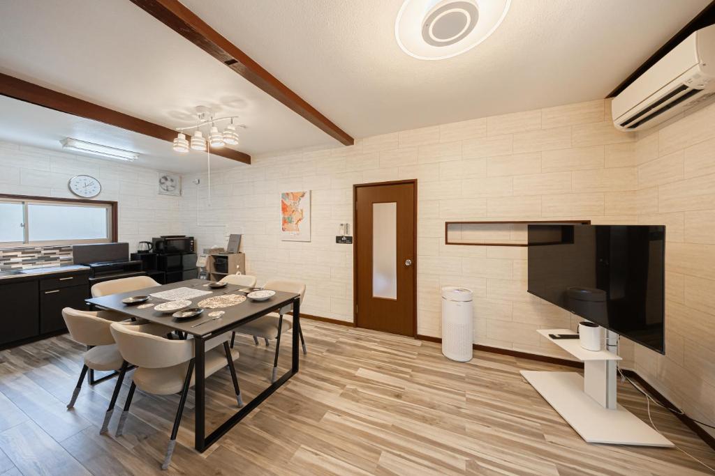 Kuchyň nebo kuchyňský kout v ubytování nest Olive Atami