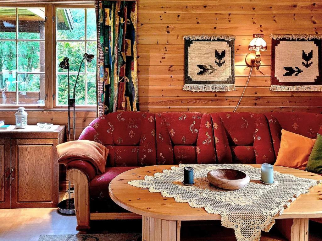Posezení v ubytování Holiday home Oldedalen