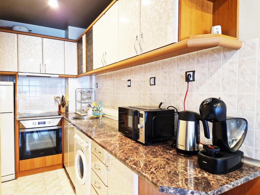 Kuchyň nebo kuchyňský kout v ubytování Central Apartment - Spacious designer property in Stara Zagora