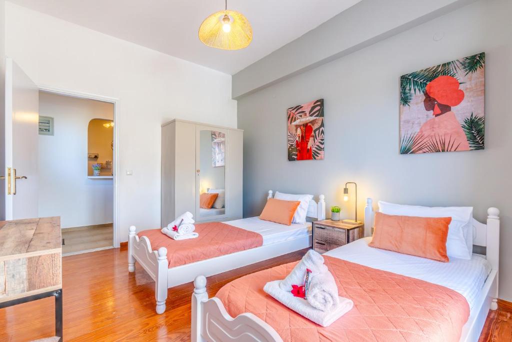 Postel nebo postele na pokoji v ubytování Maestro Apartment