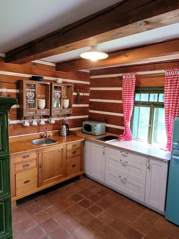 Kuchyň nebo kuchyňský kout v ubytování Residence Roubenka Český ráj