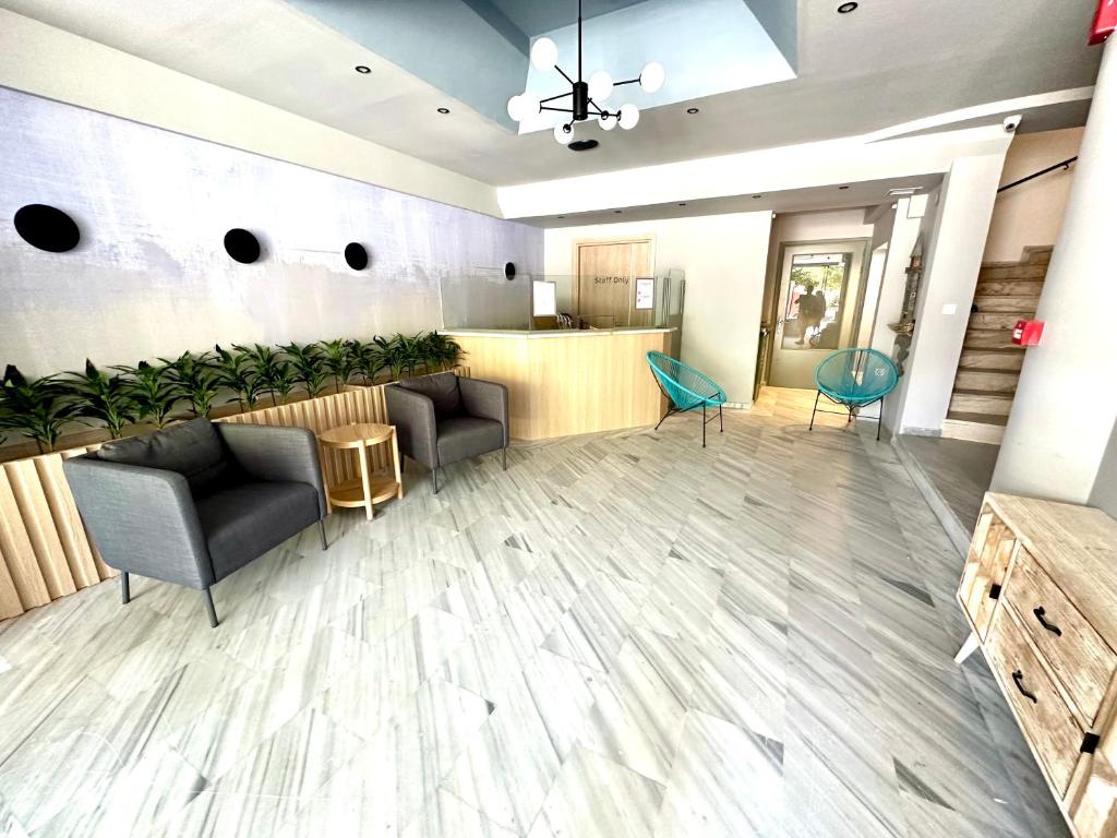 Posezení v ubytování Aqua Beachfront Elegant Hotel