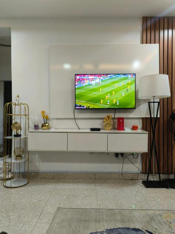 TV a/nebo společenská místnost v ubytování Chizzy Apartment