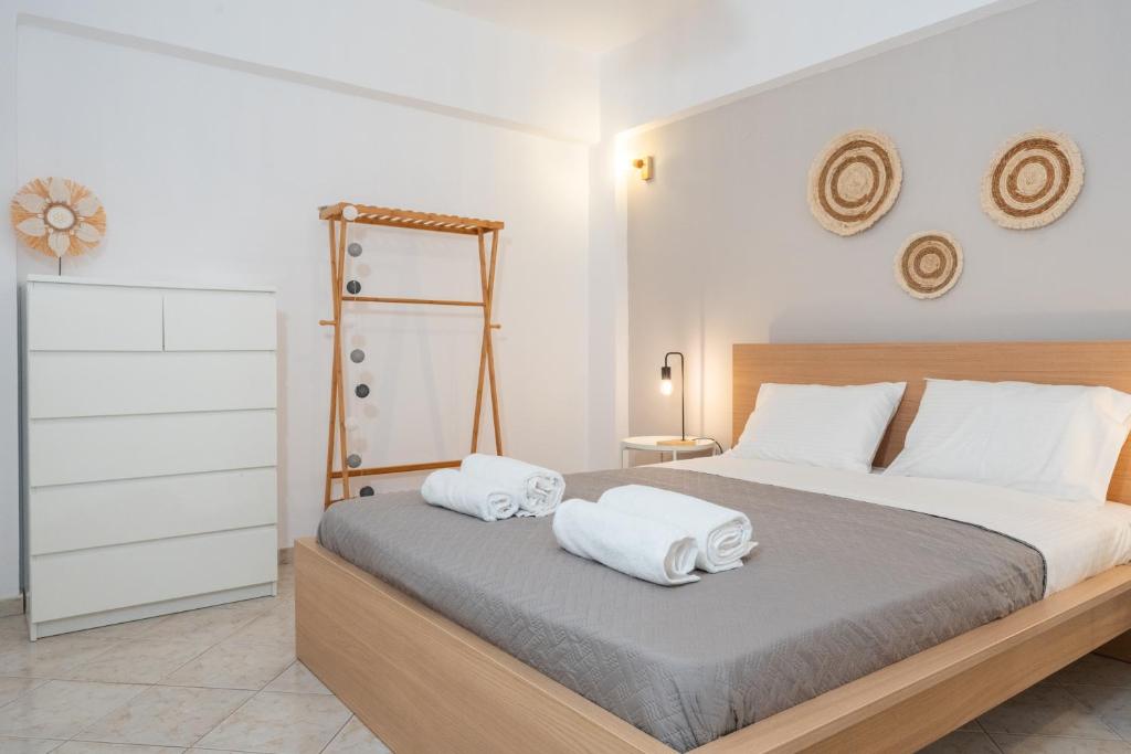 Postel nebo postele na pokoji v ubytování Valia's Place