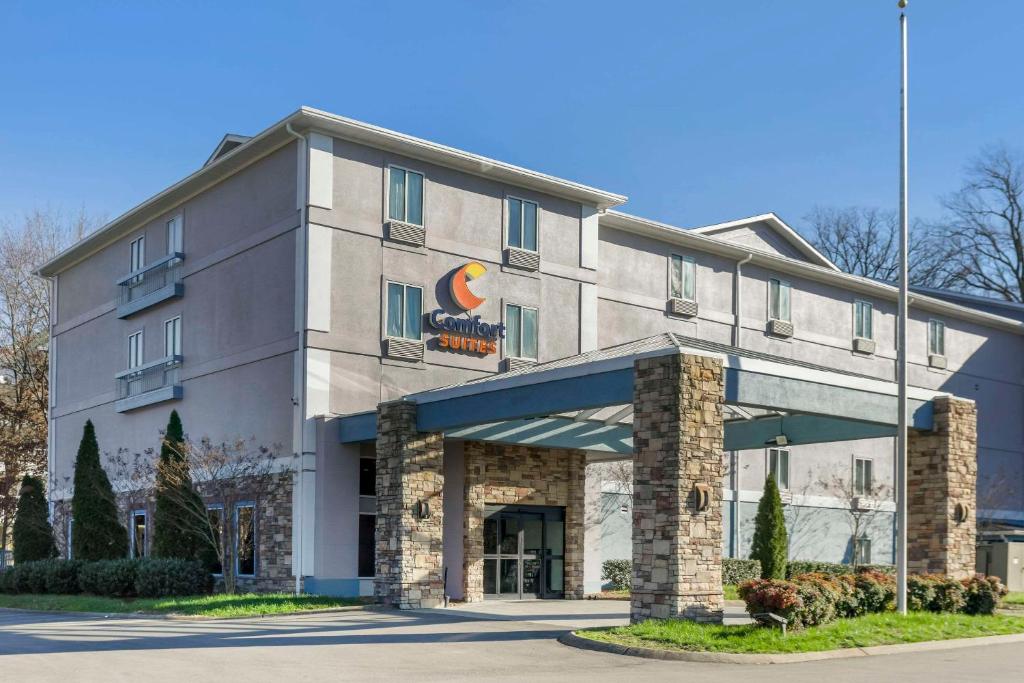 a front view of a hotel at Comfort Suites Nashville Airport - BNA in Nashville