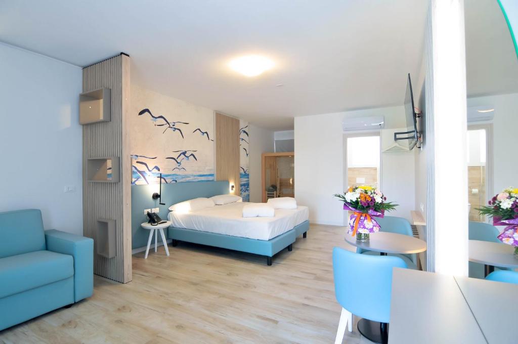 Postel nebo postele na pokoji v ubytování Marina Palace Hotel 4 stelle S