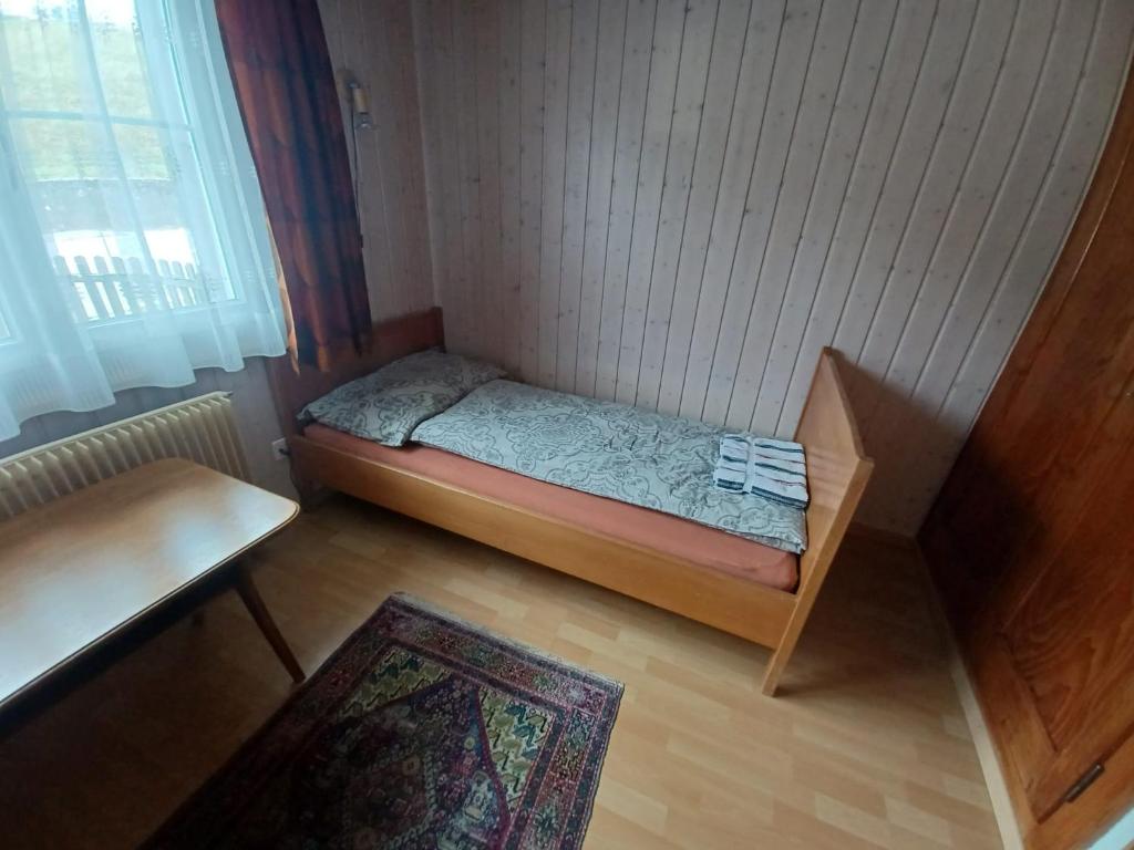 Postel nebo postele na pokoji v ubytování Wiesengrund