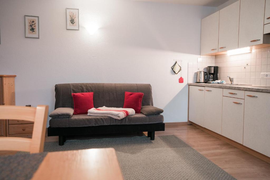 Kuchyň nebo kuchyňský kout v ubytování Untertelshof