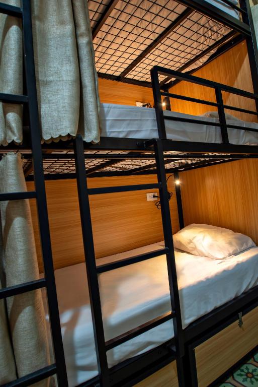 Postel nebo postele na pokoji v ubytování JEP Hostel