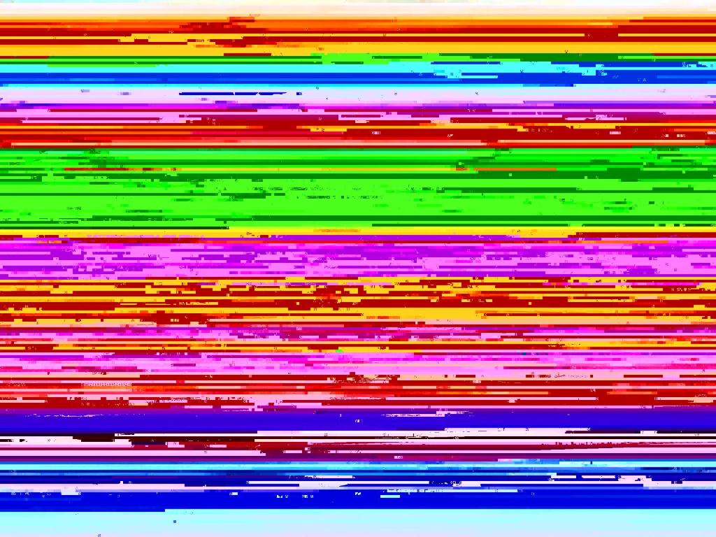 une pile de couleurs arc-en-ciel sur un écran d'ordinateur dans l'établissement Holiday Home Lagon bleu by Interhome, à Tréffiagat