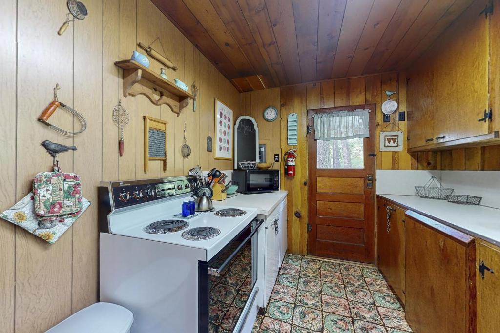 Kuchyň nebo kuchyňský kout v ubytování Pine Cone Cottage