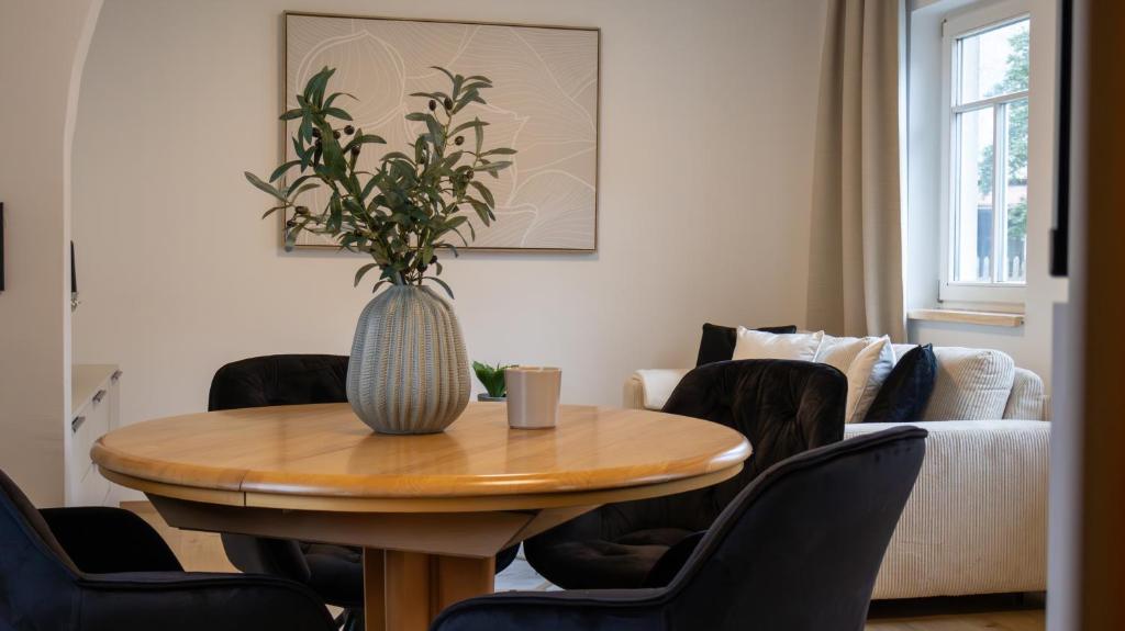 Posezení v ubytování Flat Bull Appartement mit Garten