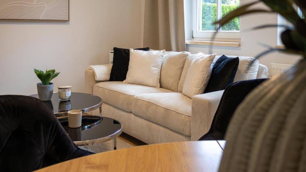 Posezení v ubytování Flat Bull Appartement mit Garten