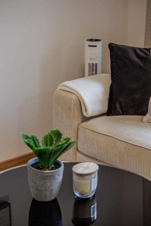 Postel nebo postele na pokoji v ubytování Flat Bull Appartement mit Garten