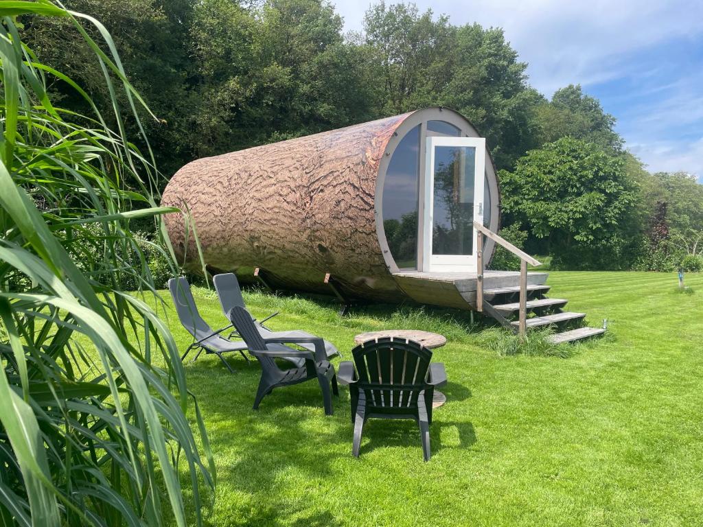 Zahrada ubytování Eco-lodge locatie De Boergondier