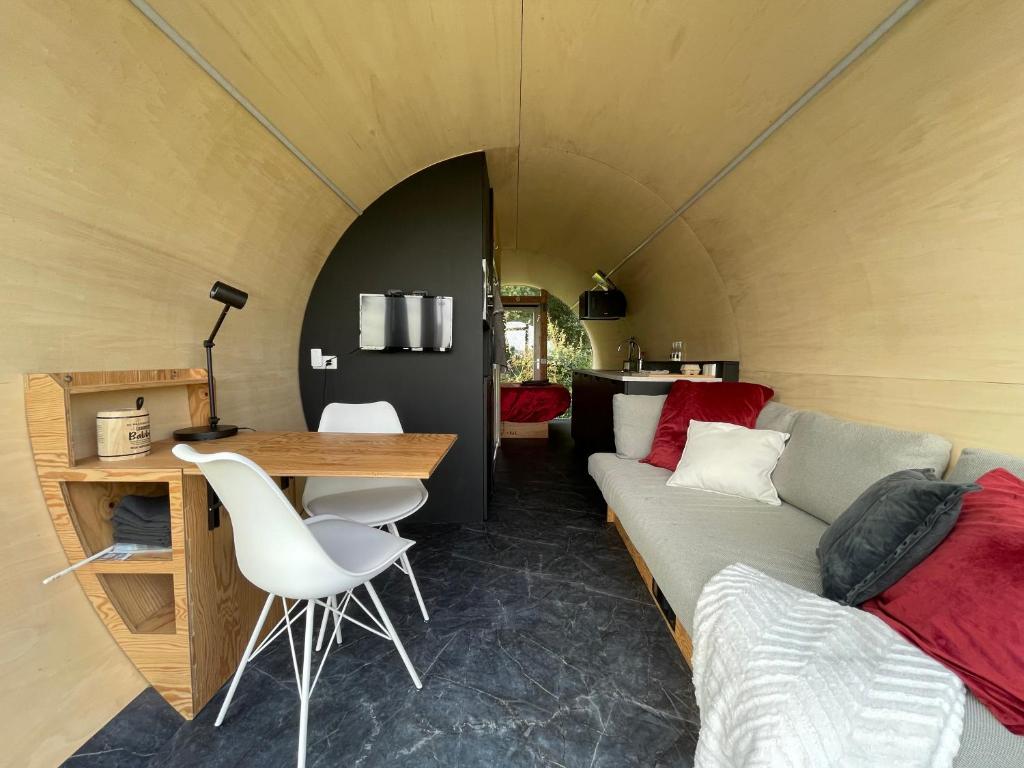 Posezení v ubytování Eco-lodge locatie De Boergondier
