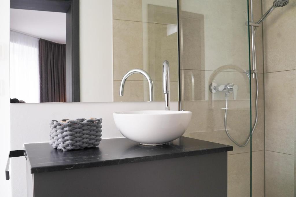 Koupelna v ubytování Hotel Elisei