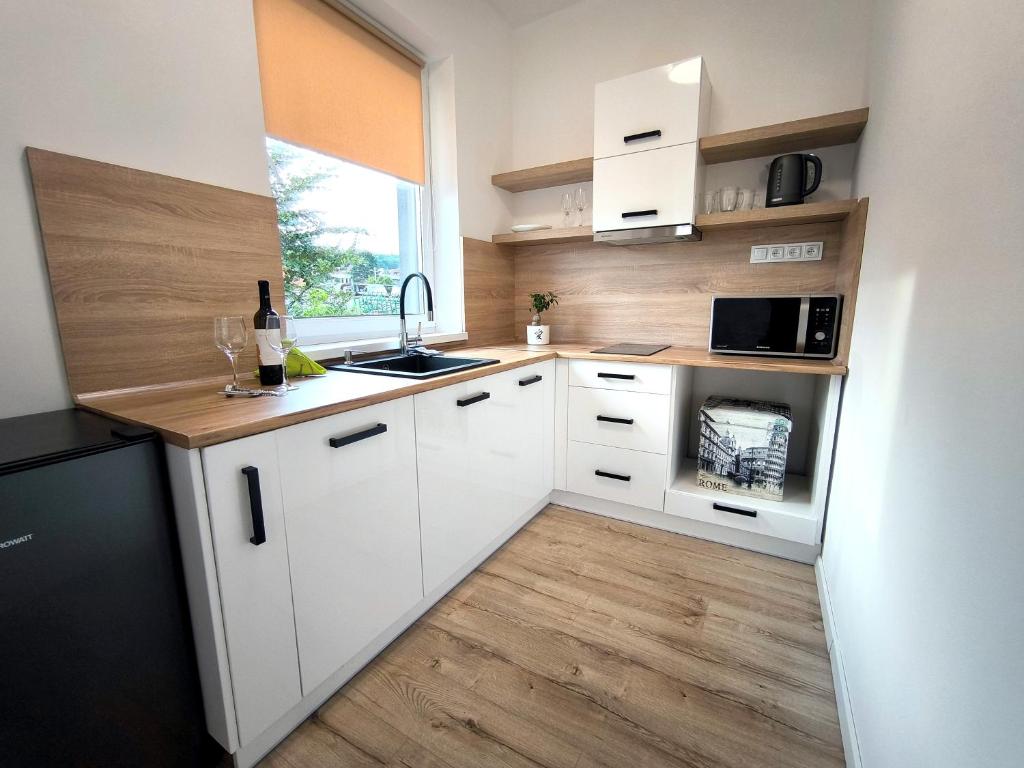 Kuchyň nebo kuchyňský kout v ubytování Apartmány Karpatia s privátnym parkovaním