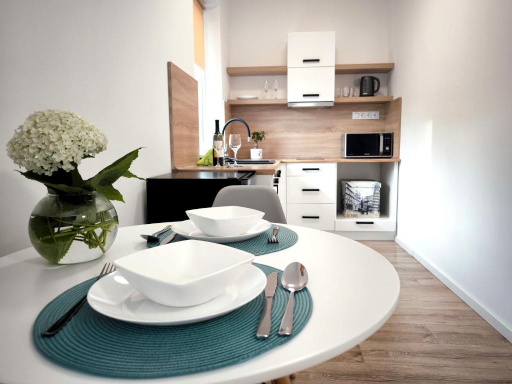 Kuchyň nebo kuchyňský kout v ubytování Apartmány Karpatia s privátnym parkovaním