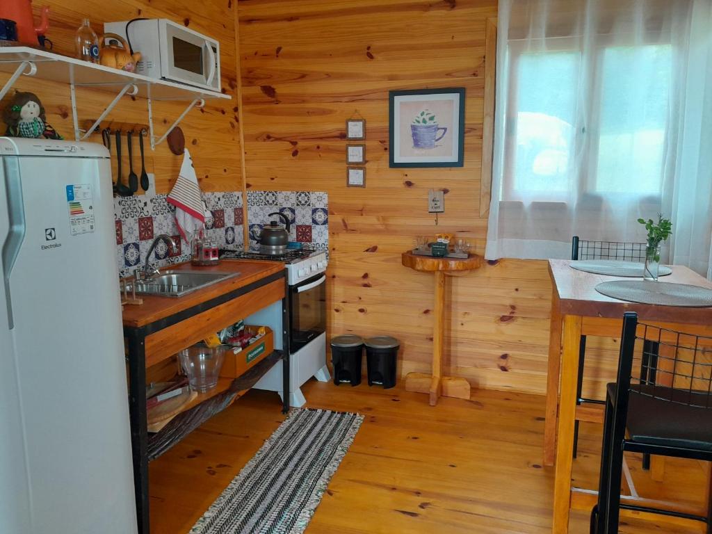 Kuchyň nebo kuchyňský kout v ubytování Pousada Mirantes de Tapes